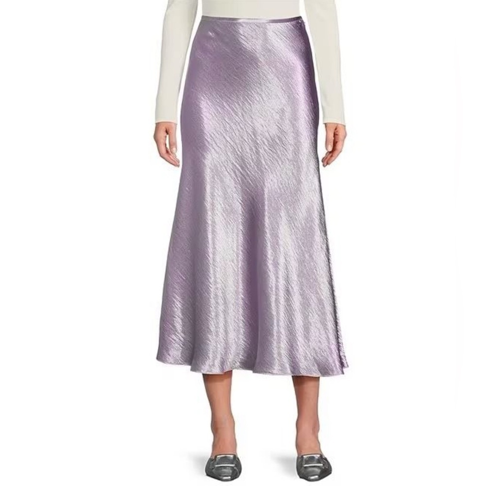 NWT ANTONIO MELANI Shimmering Lavender Midi Skirt